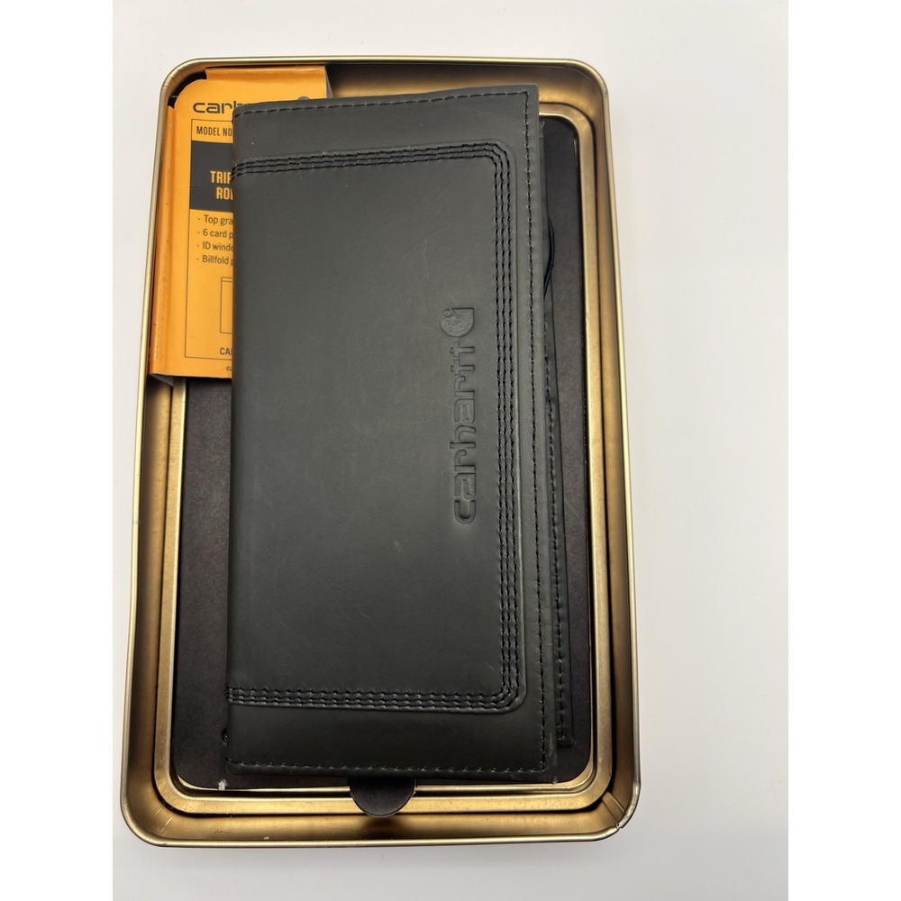 Carhartt Men's Brown Triple-Stitched Bifold Rodeo Wallet w/ ID WE0214
